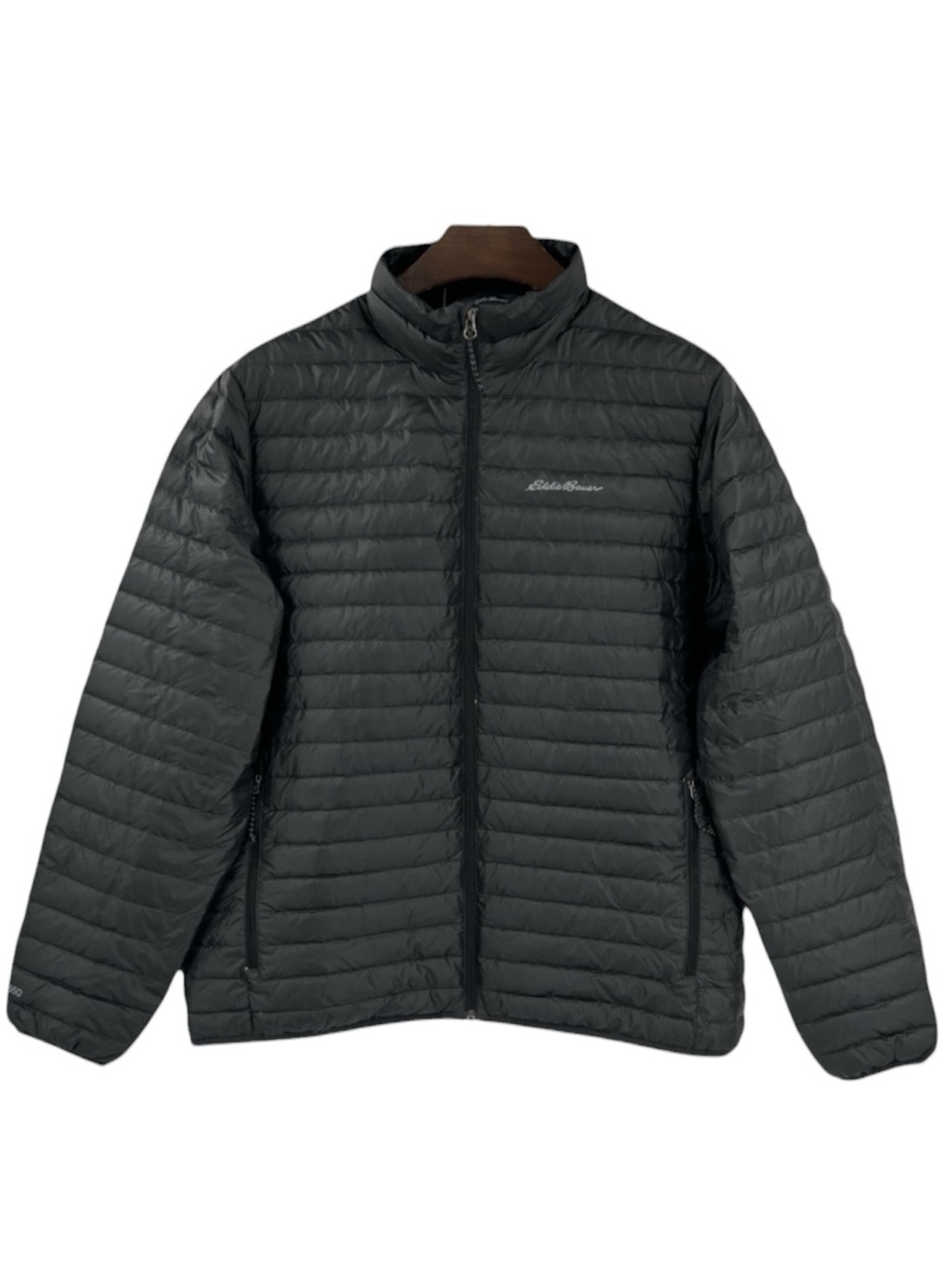 Eddie Bauer Microlight Lightweight 650 Down Puffer Black Jacket New XL